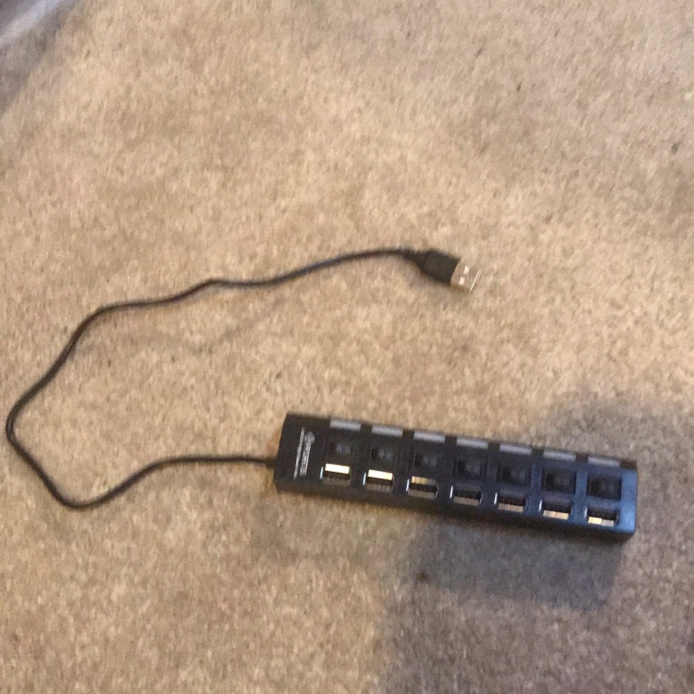 7 USB cable input with led light